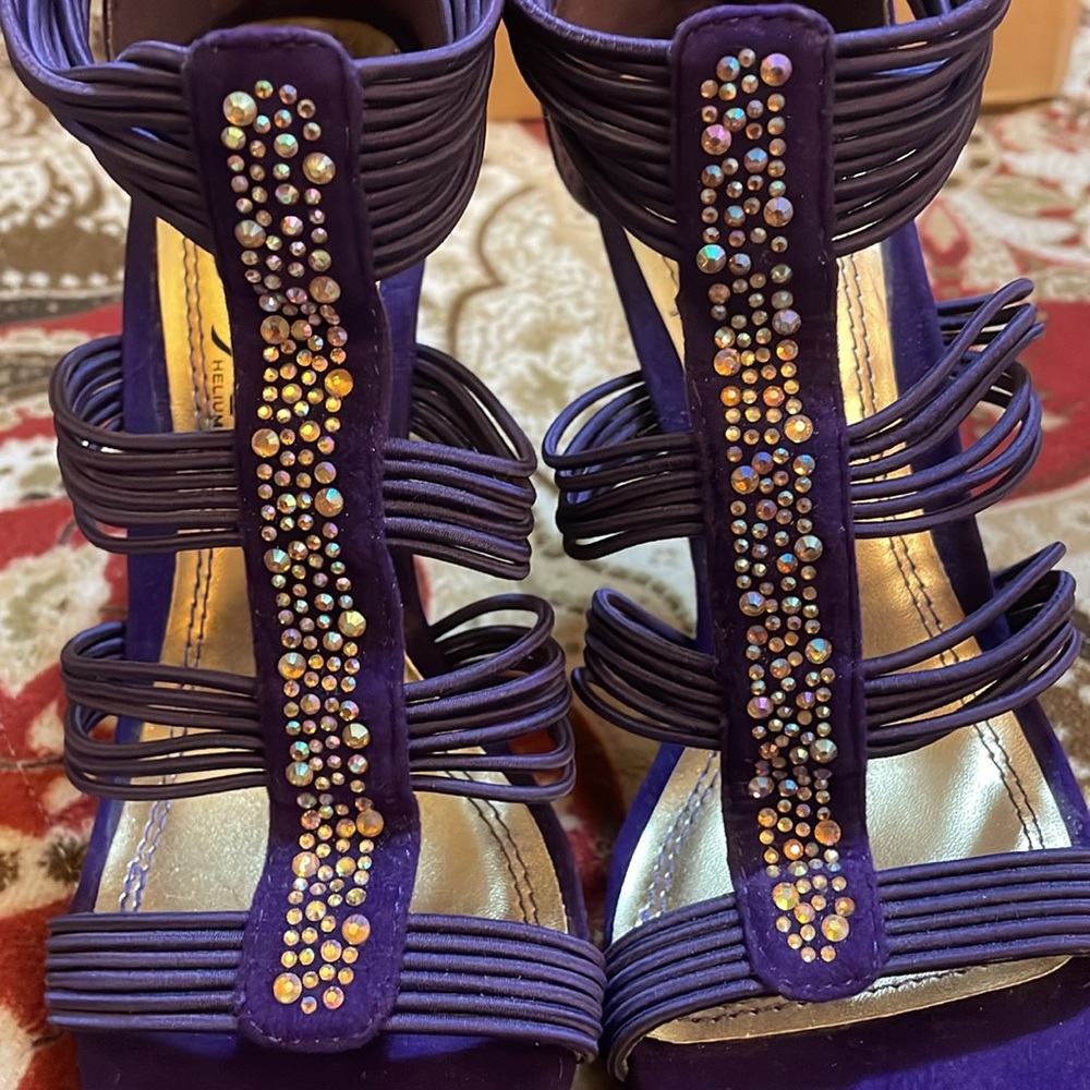 Purple Rhinestone Sandals - Picture 7 of 12